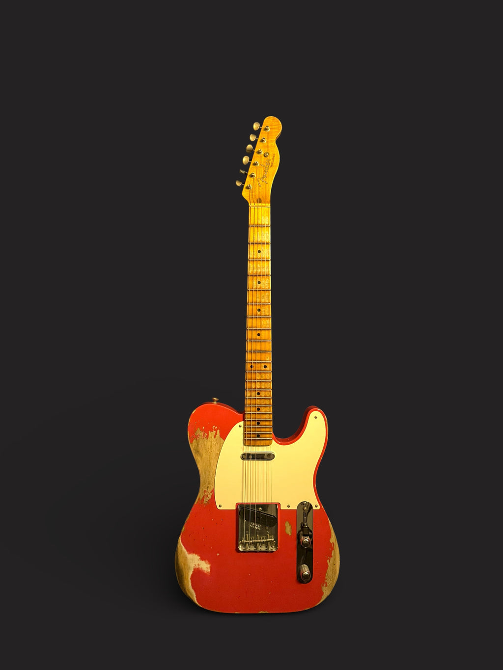 NEUWARE Fender Custom Shop '55 Telecaster Heavy Relic Wildwood 10 lightweight Ash Josefina Pickups Aged Fiesta Red 3,06kg
