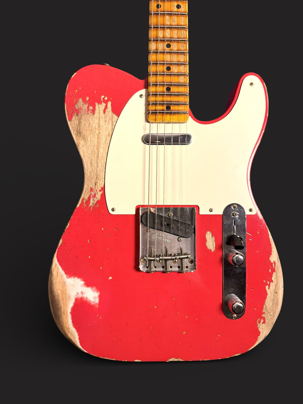 NEUWARE Fender Custom Shop '55 Telecaster Heavy Relic Wildwood 10 lightweight Ash Josefina Pickups Aged Fiesta Red 3,06kg
