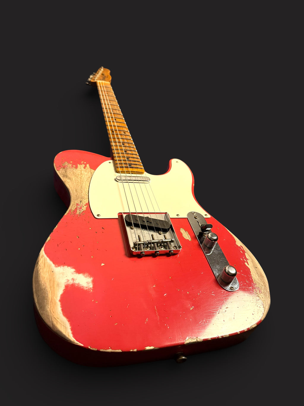 NEUWARE Fender Custom Shop '55 Telecaster Heavy Relic Wildwood 10 lightweight Ash Josefina Pickups Aged Fiesta Red 3,06kg