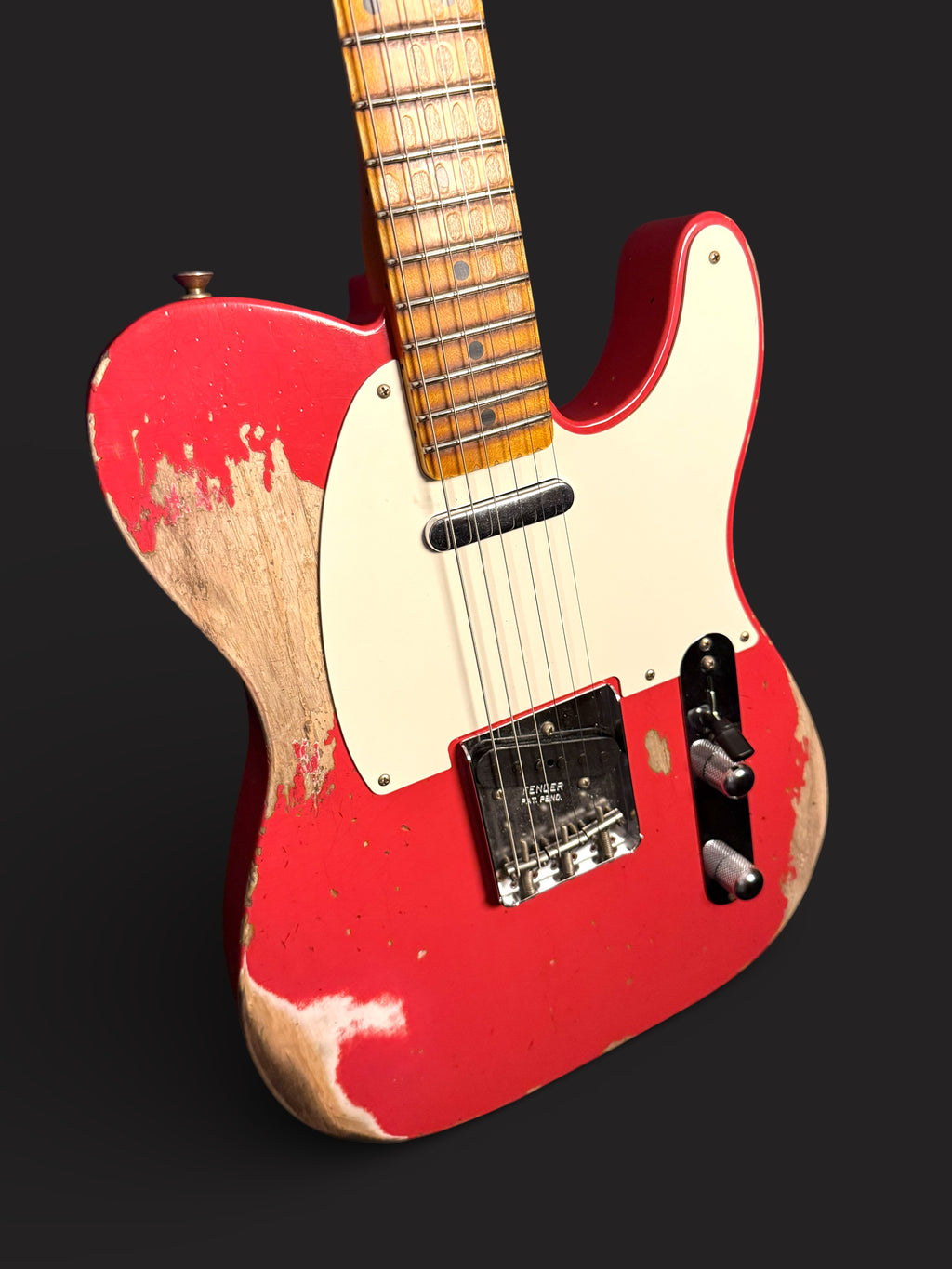 NEUWARE Fender Custom Shop '55 Telecaster Heavy Relic Wildwood 10 lightweight Ash Josefina Pickups Aged Fiesta Red 3,06kg