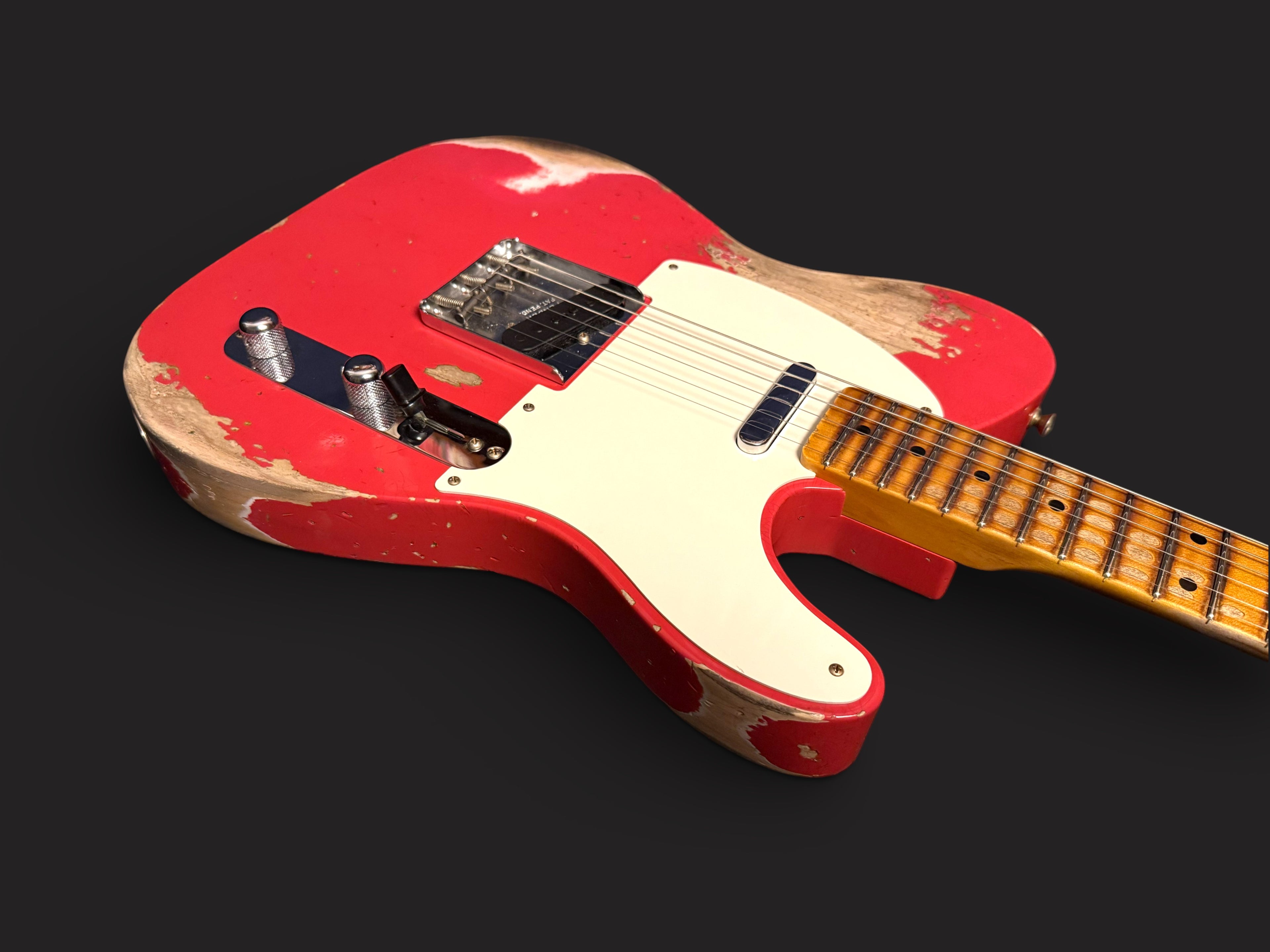 NEUWARE Fender Custom Shop '55 Telecaster Heavy Relic Wildwood 10 lightweight Ash Josefina Pickups Aged Fiesta Red 3,06kg