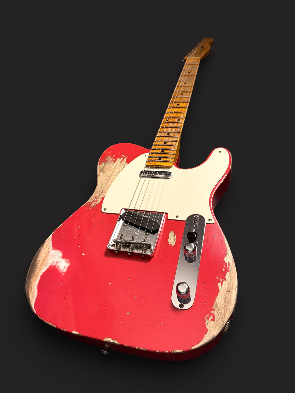 NEUWARE Fender Custom Shop '55 Telecaster Heavy Relic Wildwood 10 lightweight Ash Josefina Pickups Aged Fiesta Red 3,06kg