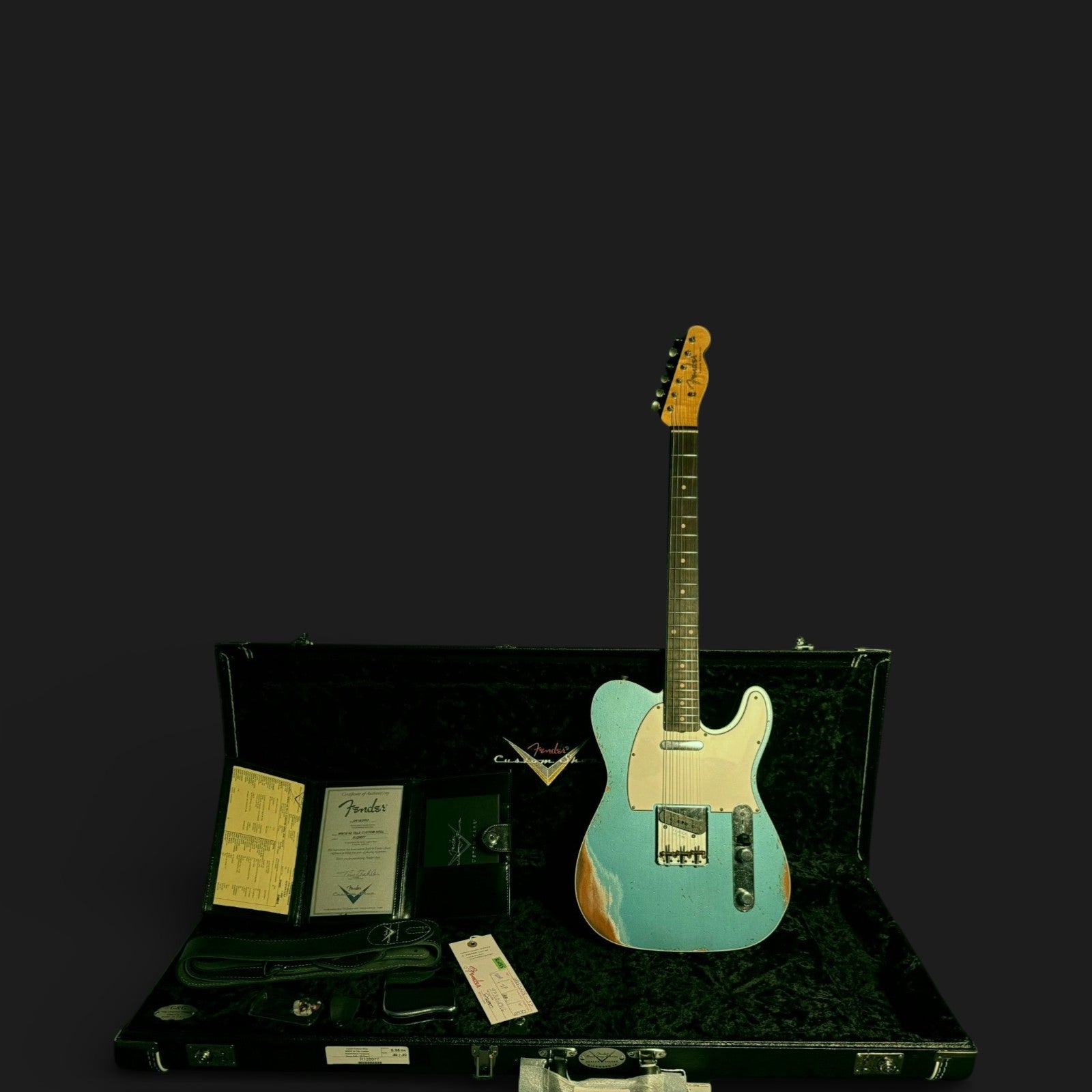 Fender Custom Shop '62 Custom Telecaster Heavy Relic Wildwood Josefina HW faded Ocean Tourqoise Flame AA 3,17kg