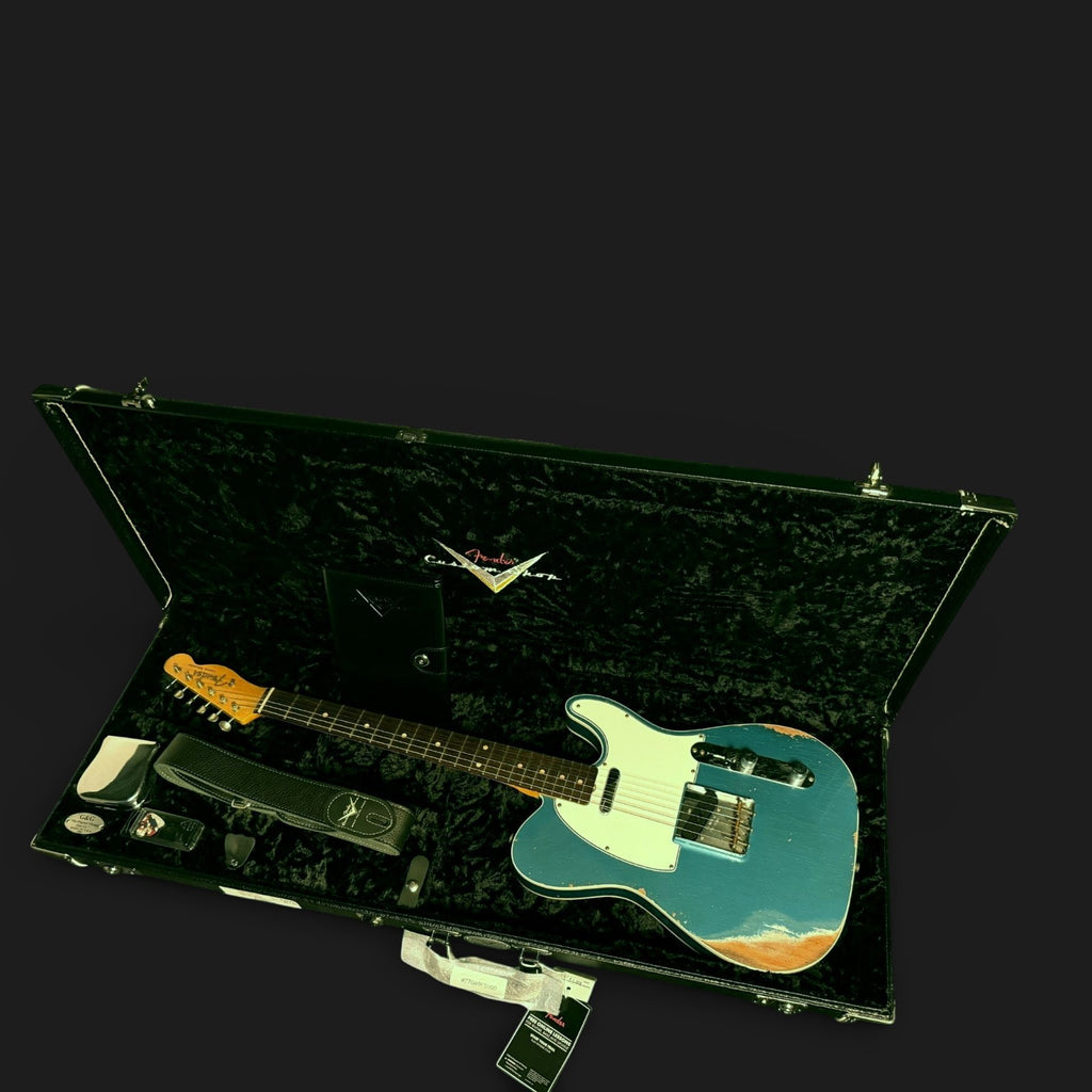 Fender Custom Shop '62 Custom Telecaster Heavy Relic Wildwood Josefina HW faded Ocean Tourqoise Flame AA 3,17kg