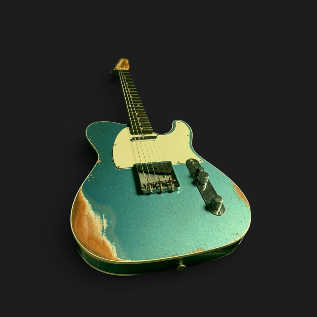 Fender Custom Shop '62 Custom Telecaster Heavy Relic Wildwood Josefina HW faded Ocean Tourqoise Flame AA 3,17kg