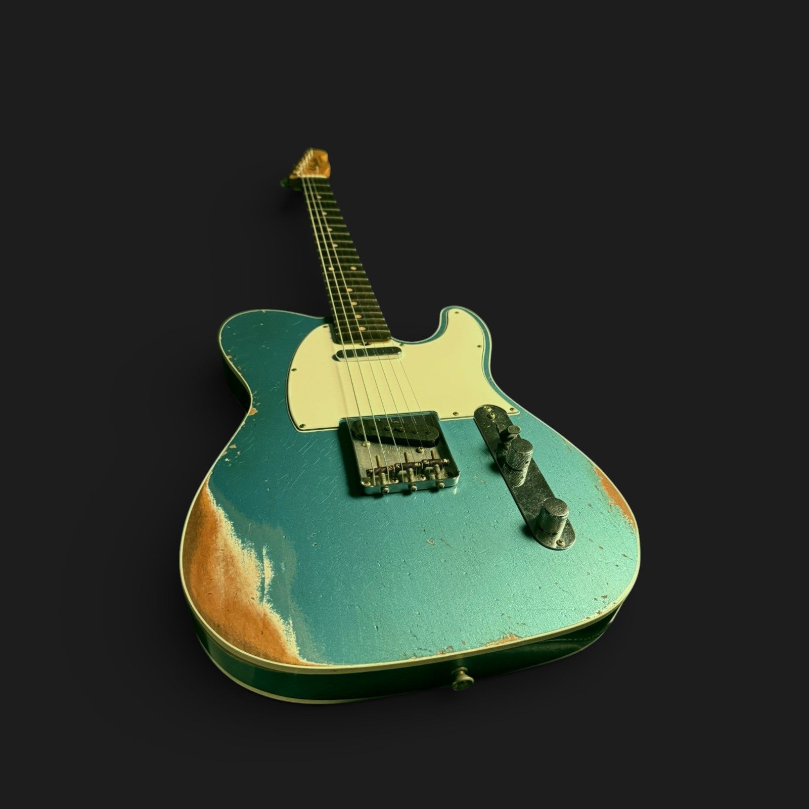 Fender Custom Shop '62 Custom Telecaster Heavy Relic Wildwood Josefina HW faded Ocean Tourqoise Flame AA 3,17kg