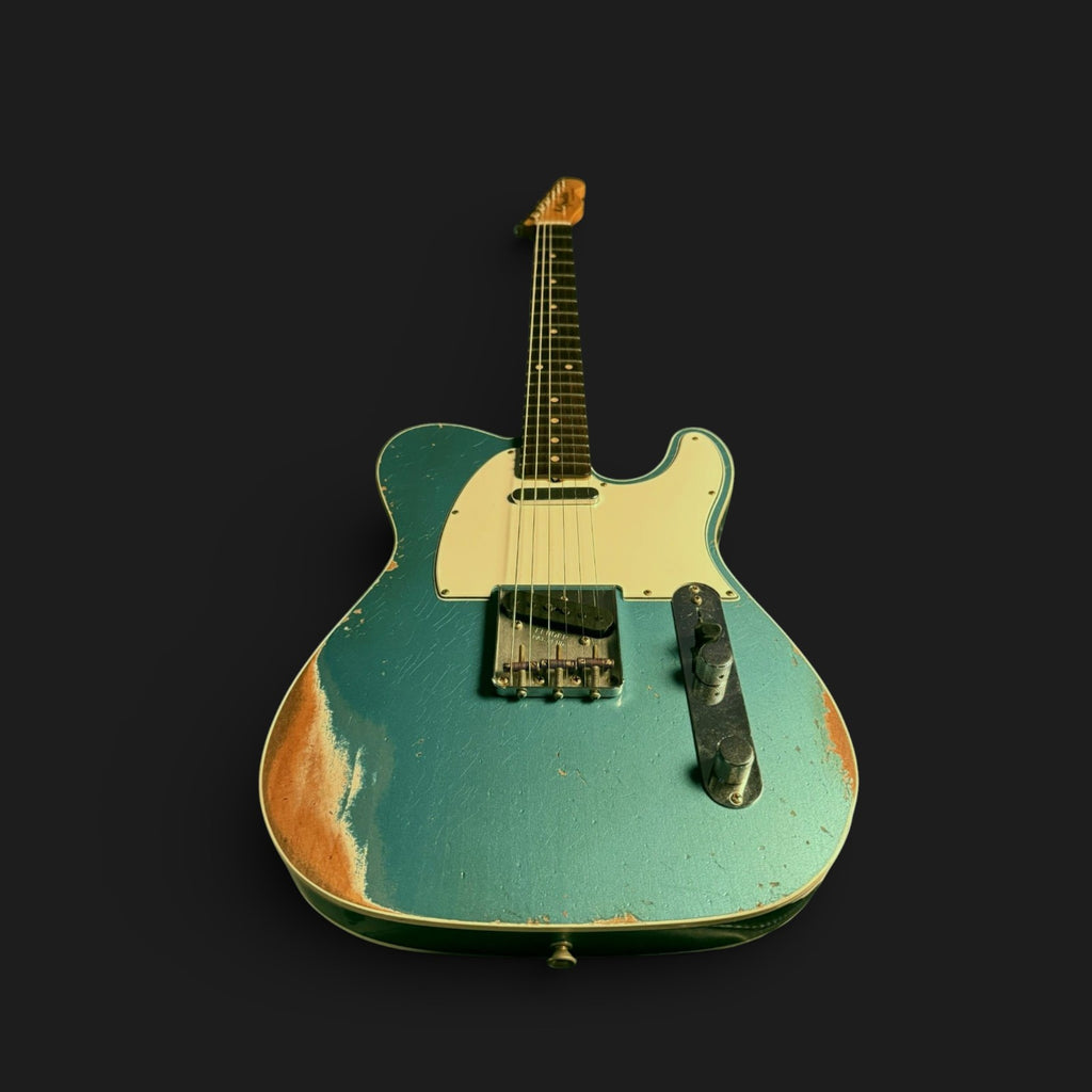 Fender Custom Shop '62 Custom Telecaster Heavy Relic Wildwood Josefina HW faded Ocean Tourqoise Flame AA 3,17kg