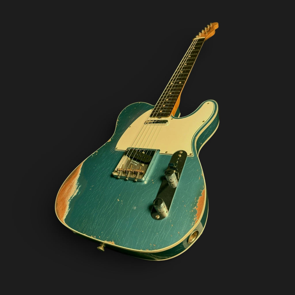 Fender Custom Shop '62 Custom Telecaster Heavy Relic Wildwood Josefina HW faded Ocean Tourqoise Flame AA 3,17kg