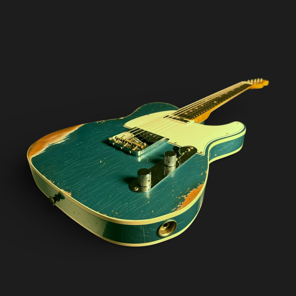 Fender Custom Shop '62 Custom Telecaster Heavy Relic Wildwood Josefina HW faded Ocean Tourqoise Flame AA 3,17kg