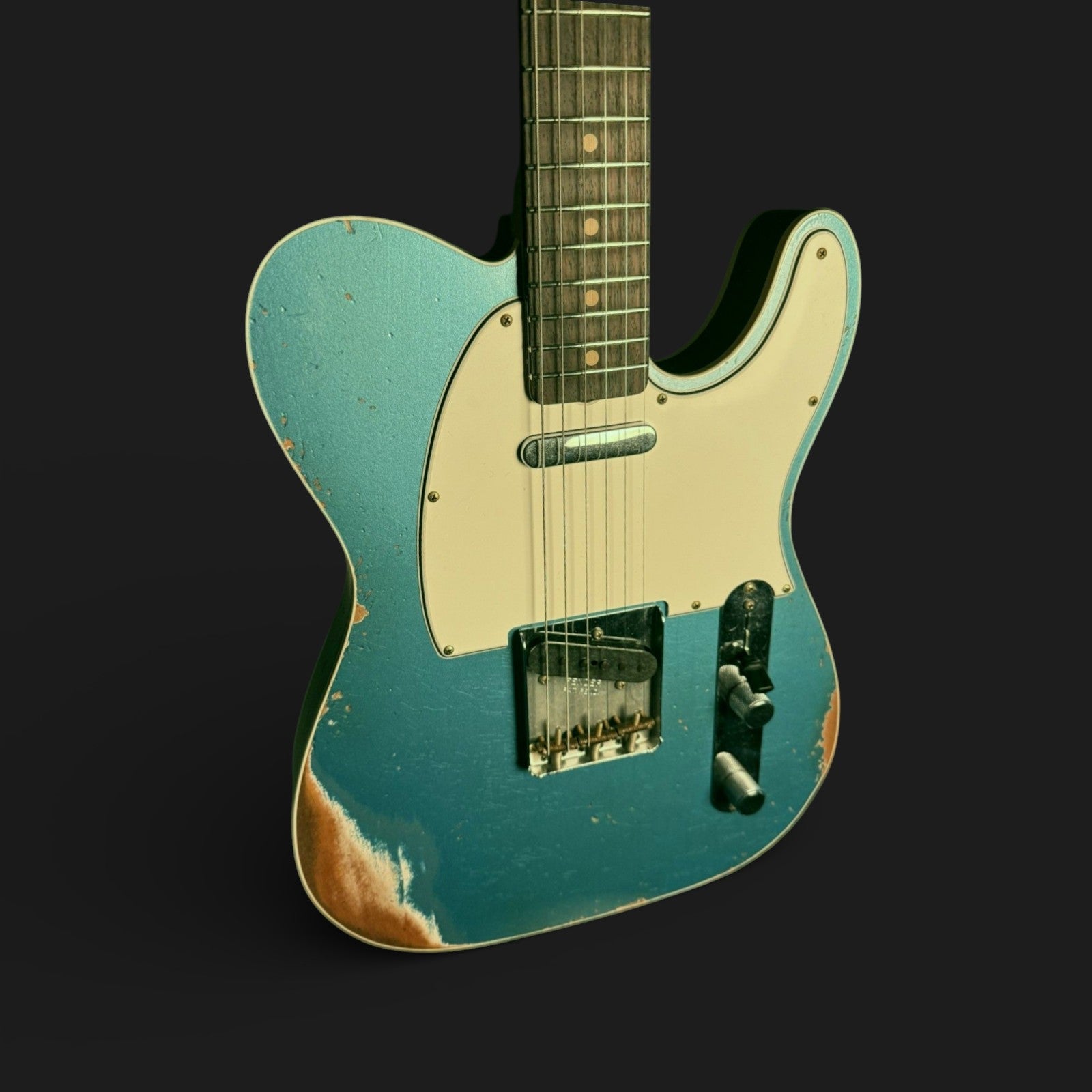 Fender Custom Shop '62 Custom Telecaster Heavy Relic Wildwood Josefina HW faded Ocean Tourqoise Flame AA 3,17kg