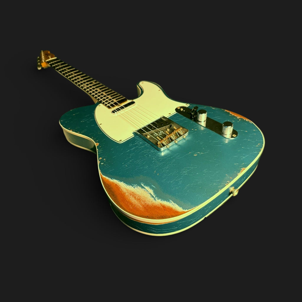 Fender Custom Shop '62 Custom Telecaster Heavy Relic Wildwood Josefina HW faded Ocean Tourqoise Flame AA 3,17kg