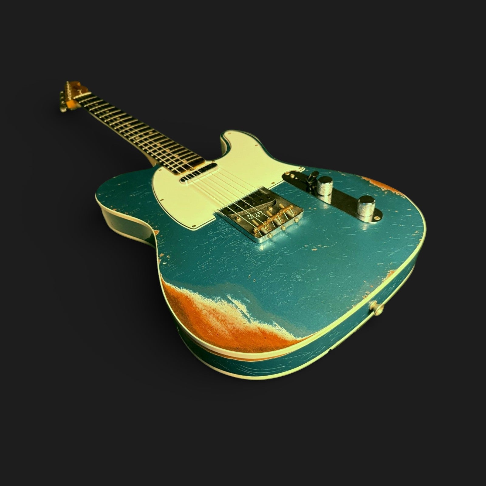 Fender Custom Shop '62 Custom Telecaster Heavy Relic Wildwood Josefina HW faded Ocean Tourqoise Flame AA 3,17kg