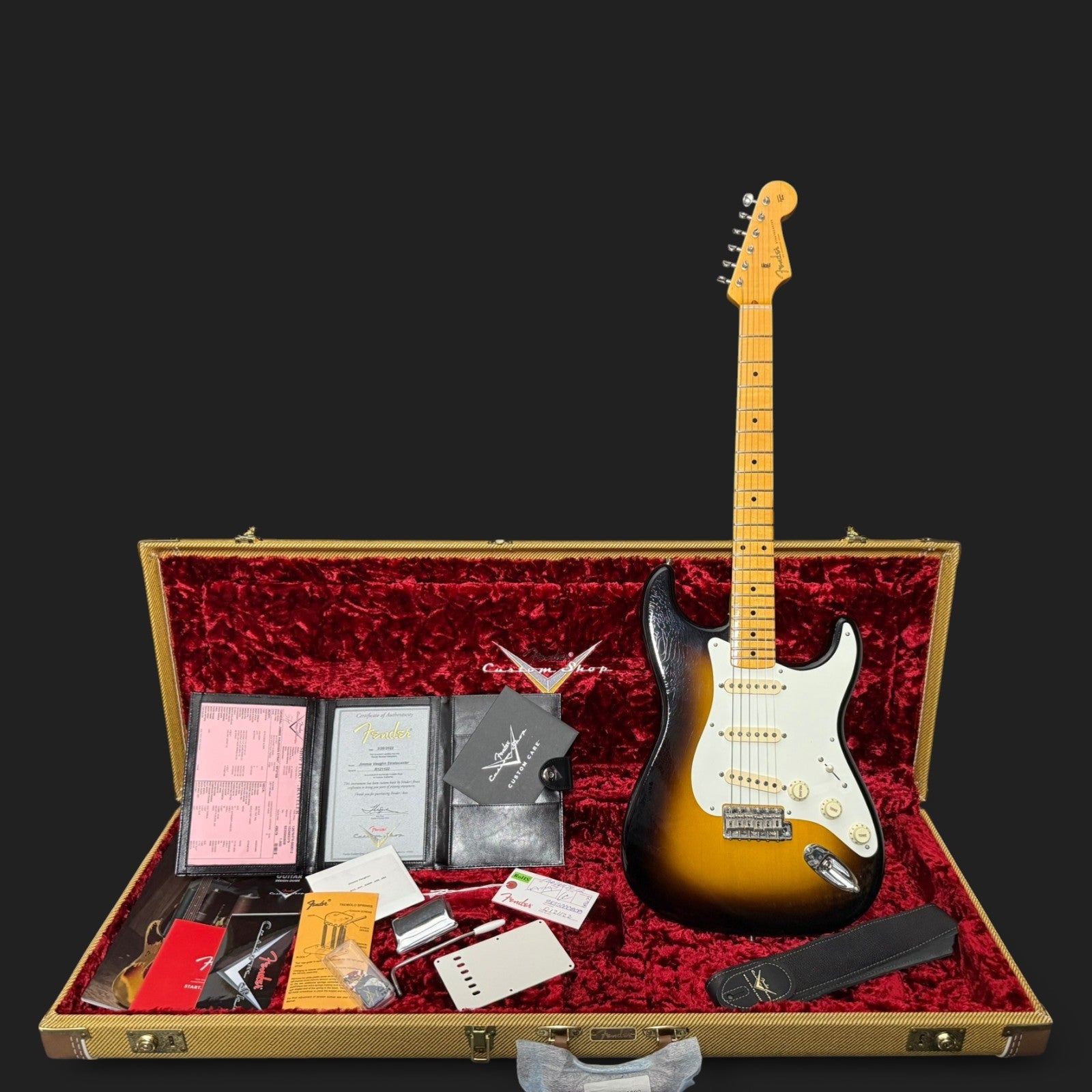 2022 Fender Custom Shop Stratocaster Jimmie Vaughan Signature DLX Closet Classic Wide Fade 2-Tone Sunburst