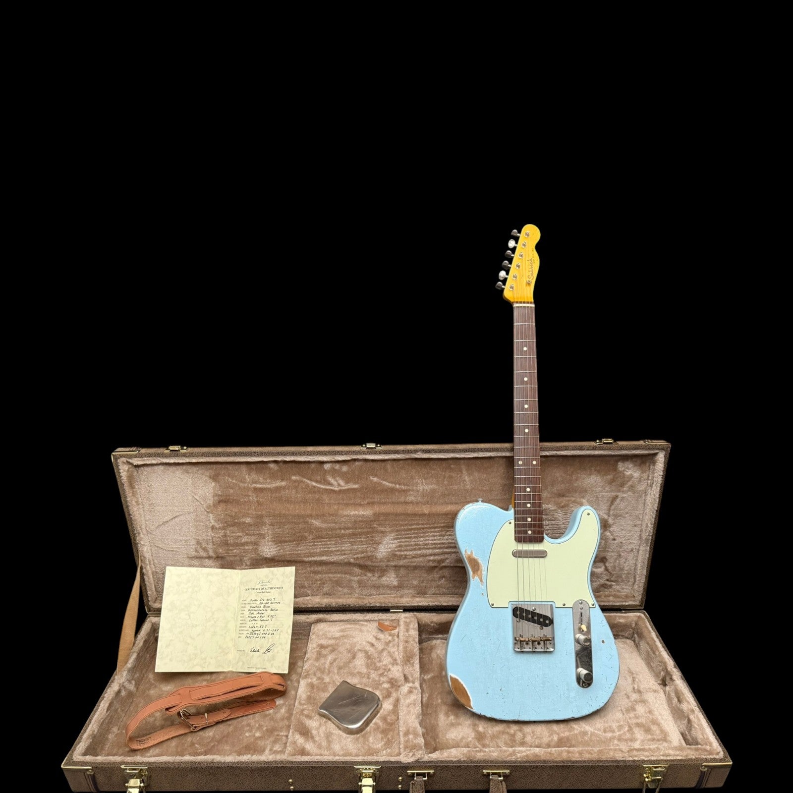 2025 Sobrich Golden Era 60s Tele aged Daphne Blue - Lollar Pickups