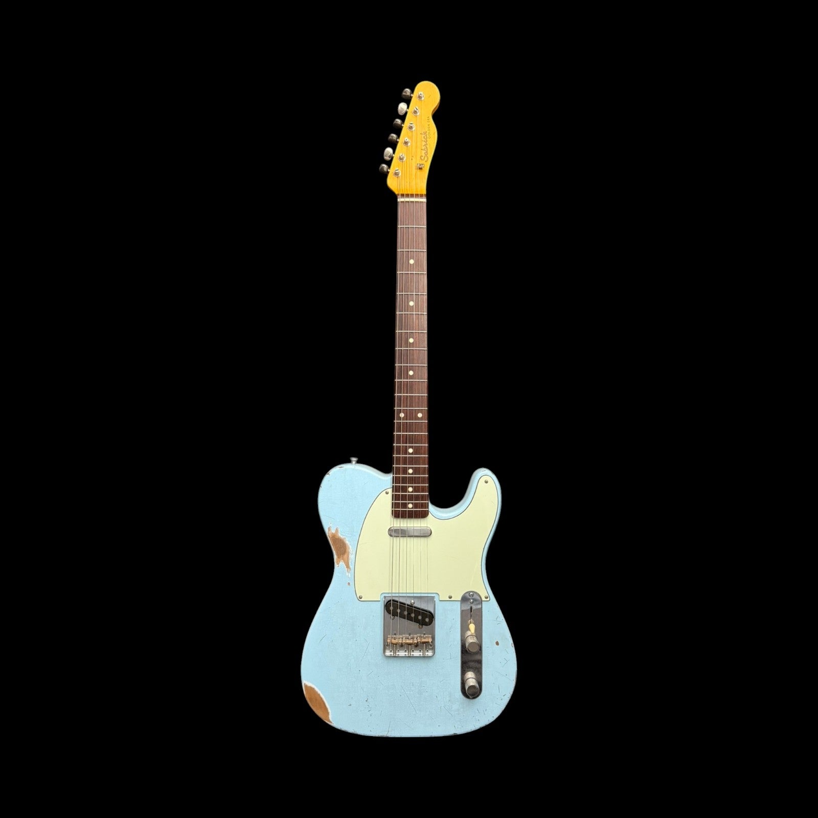 2025 Sobrich Golden Era 60s Tele aged Daphne Blue - Lollar Pickups