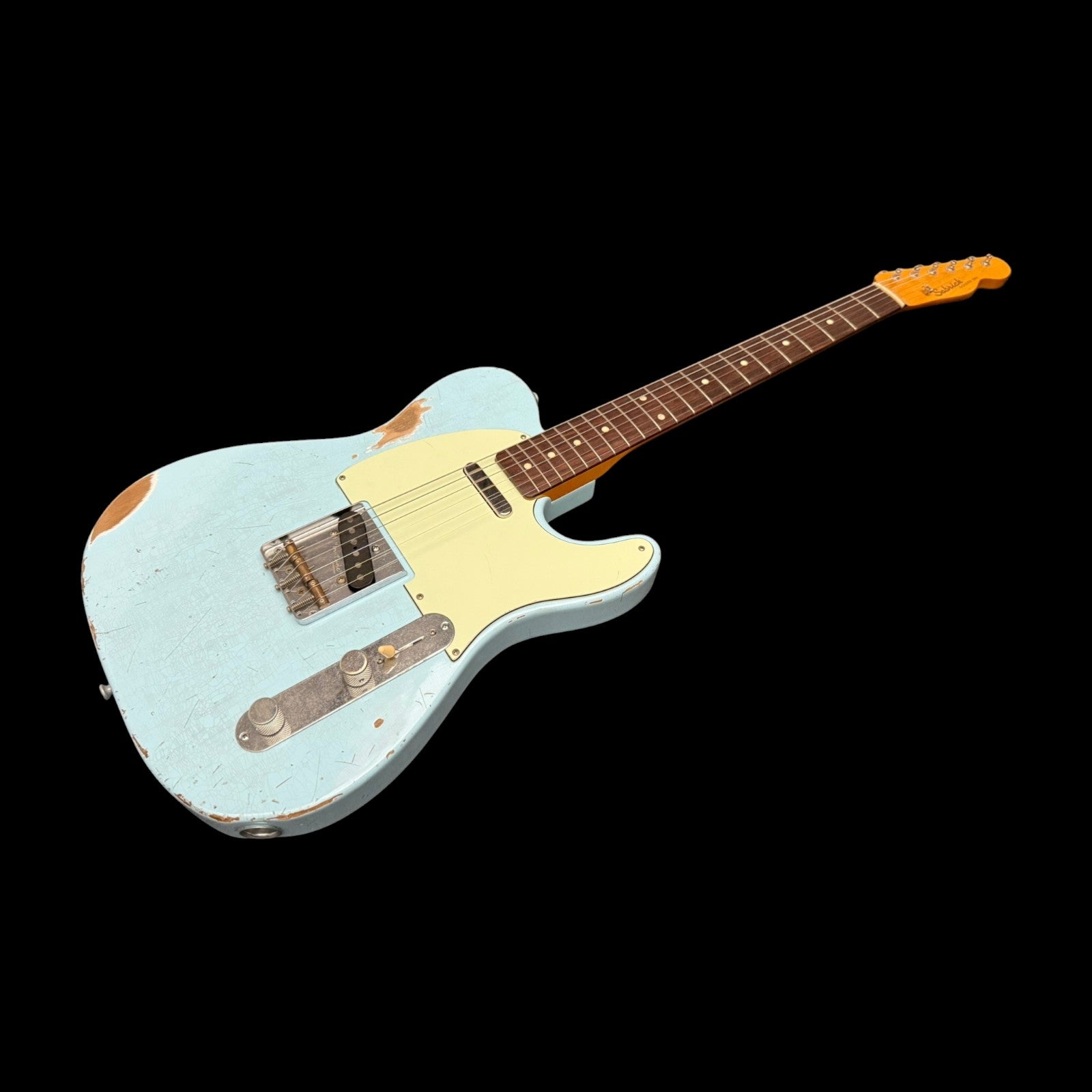 2025 Sobrich Golden Era 60s Tele aged Daphne Blue - Lollar Pickups
