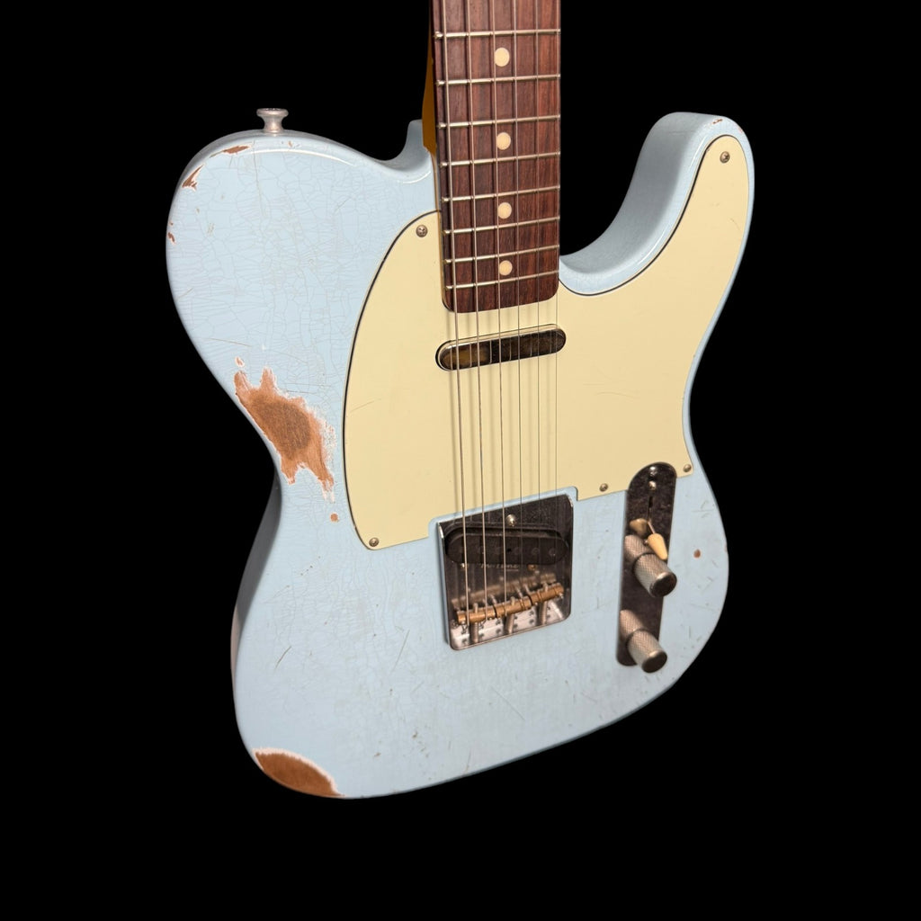 2025 Sobrich Golden Era 60s Tele aged Daphne Blue - Lollar Pickups