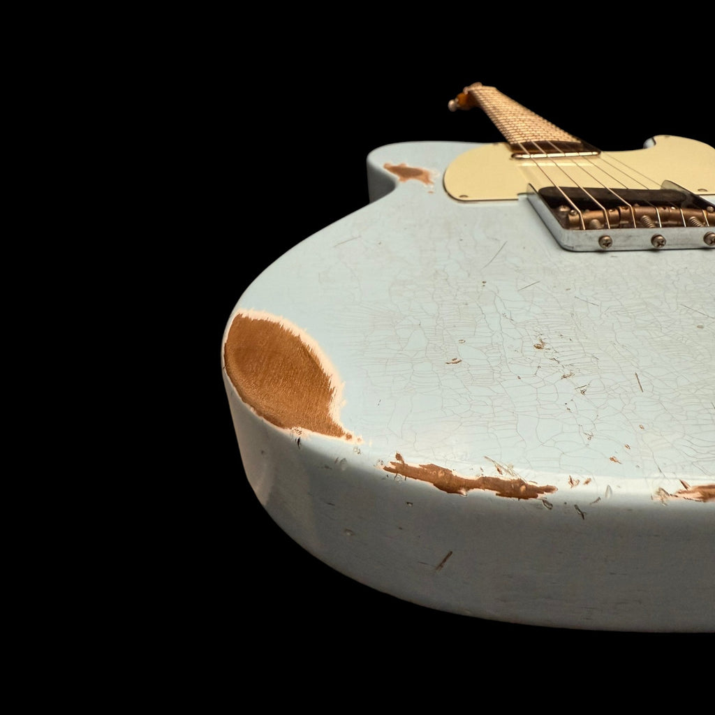2025 Sobrich Golden Era 60s Tele aged Daphne Blue - Lollar Pickups