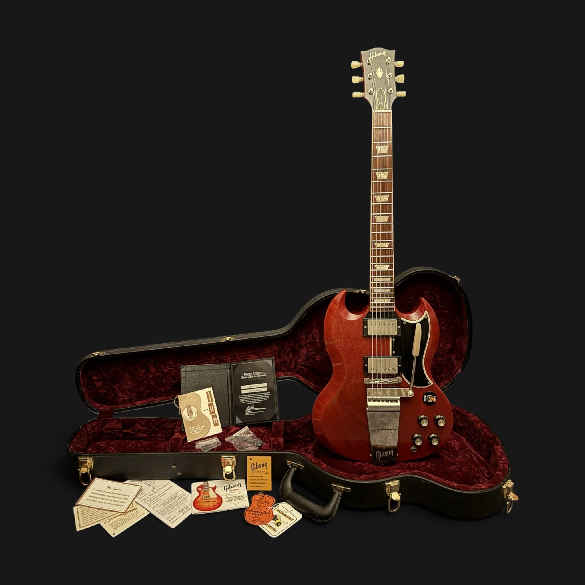 2009 Gibson Custom Shop 1961 Les Paul SG Standard Reissue VOS - Maestro Vibrola - Heritage Cherry