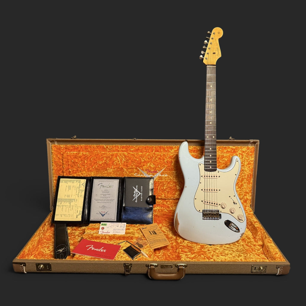 2021 Fender Custom Shop '59 Stratocaster Relic - Sonic Blue - HW Pickups - 3,49kg