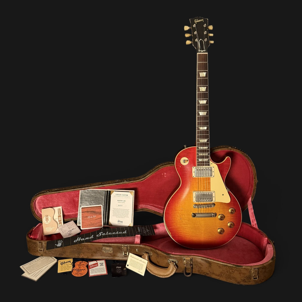2023 Gibson Custom Shop Les Paul 1958 Reissue • Murphy Lab Heavy Aged • Factory Special • Hand Selected Musikhaus Hermann• Custom Enhance Antique Factory Burst • 3,58 kg