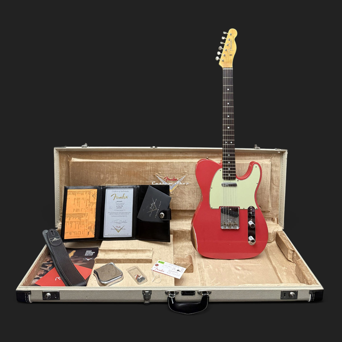 2023 Fender Custom Shop '64 Telecaster Relic • Aged Fiesta Red • Time Machine • HW Texas Special • AAA Rosewood • 3,45 kg