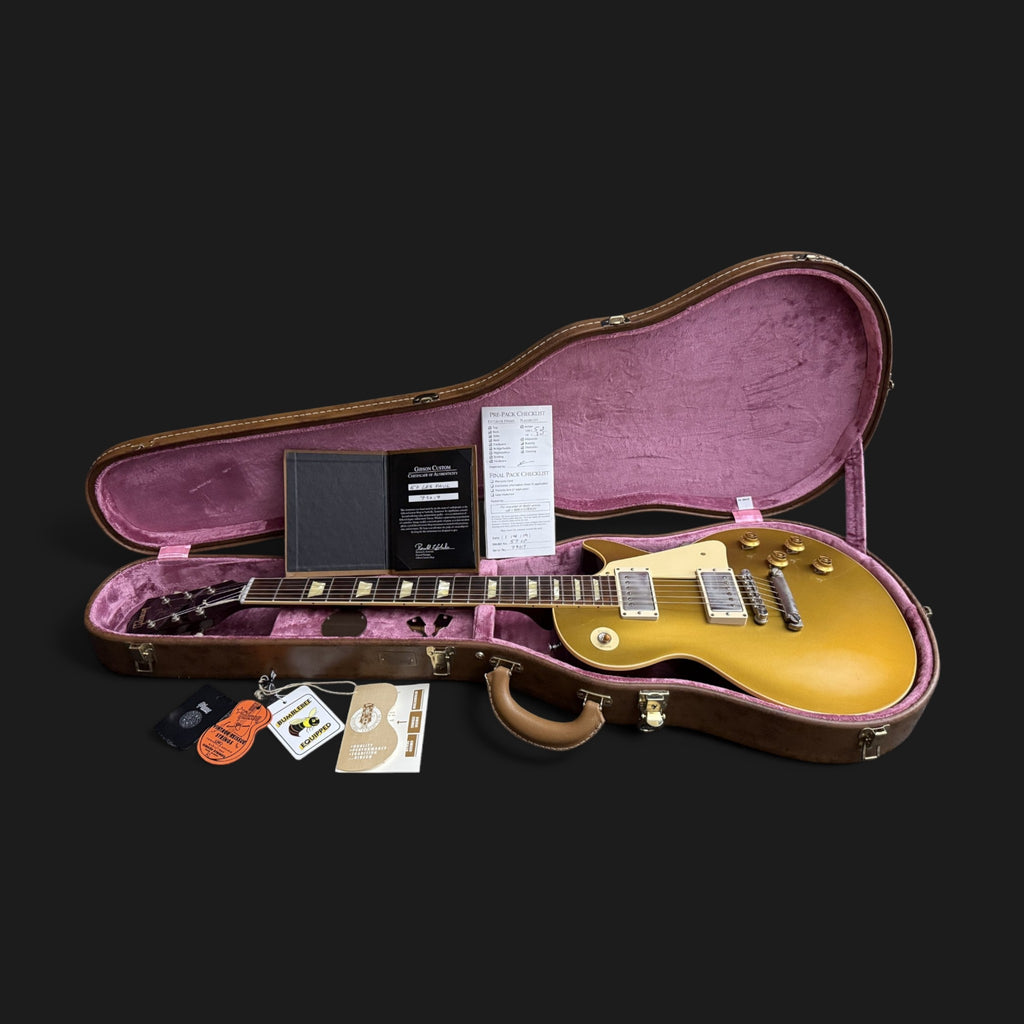 2019 Gibson Custom Shop 1957 Les Paul Standard Reissue Goldtop Darkback - Double Gold - 3,65kg