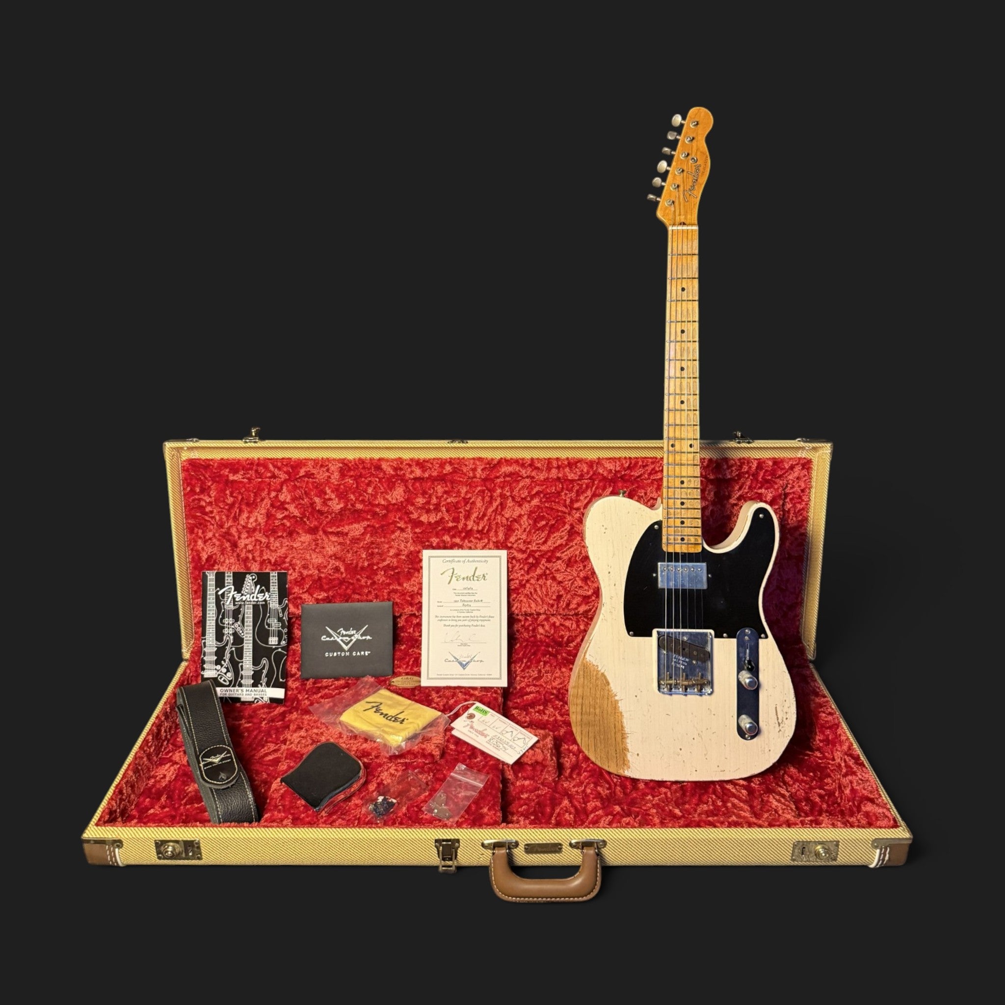 2017 Fender Custom Shop '52 Telecaster Heavy Relic White Blonde - lightweigt Ash - 3,05kg