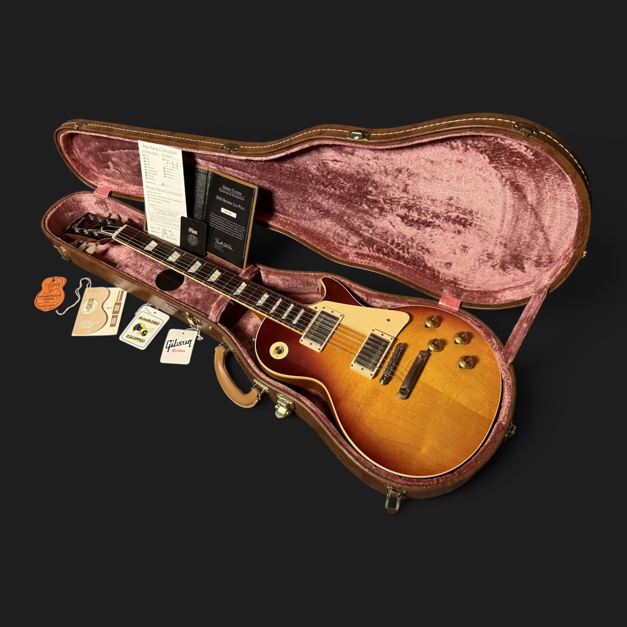 2018 Gibson Custom Shop 1958 Les Paul Standard Reissue (R8) VOS – Bourbon Burst - 3,67kg