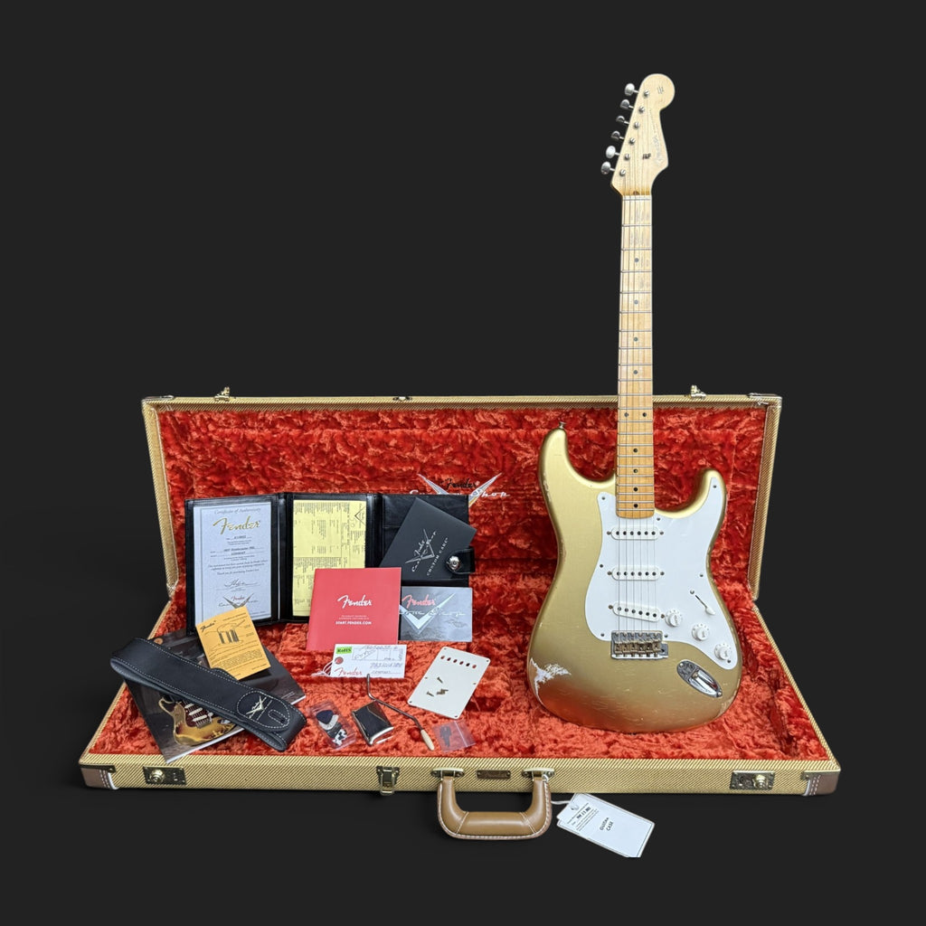 2022 Fender Custom Shop '57 Stratocaster Relic - Aged HLE Gold - HW '57 Pickups - 3,4kg