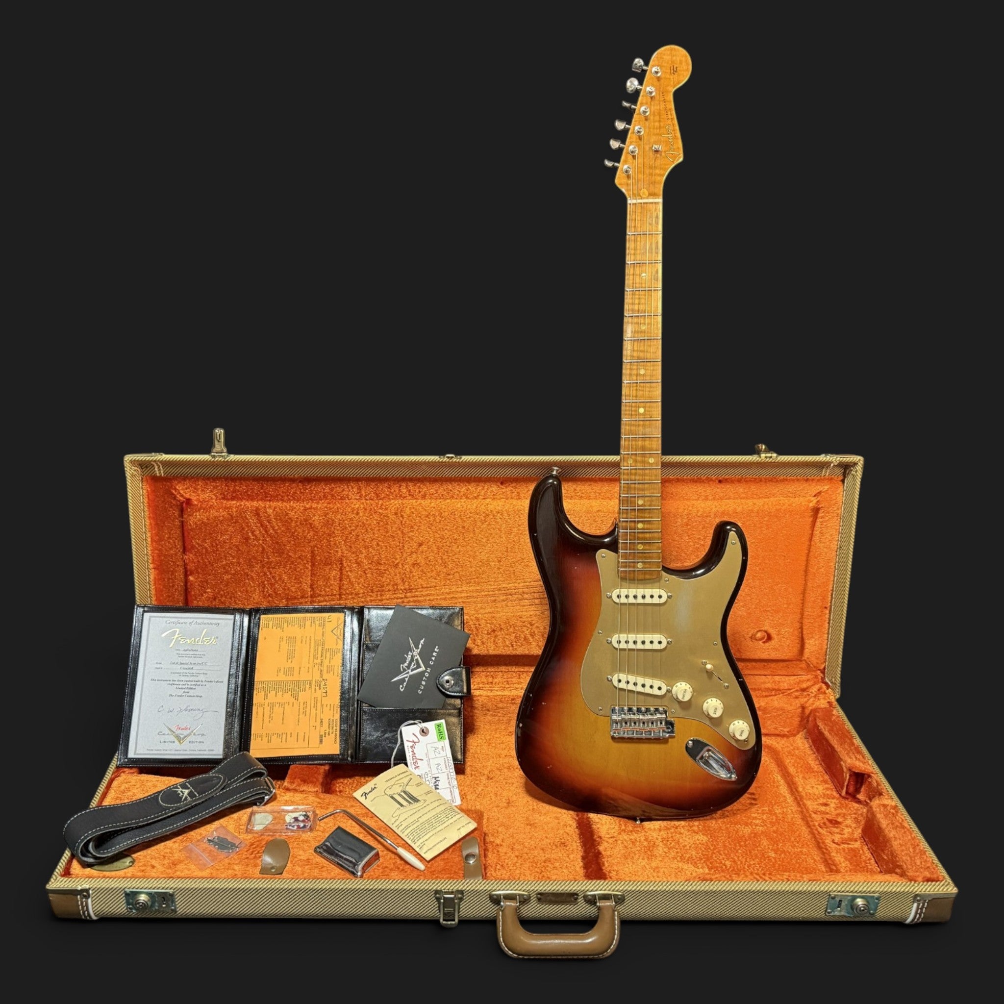 2020 Fender Custom Shop LTD '58 Special Stratocaster Journeyman/CC Relic AAAA Flame Roasted HW Fat 50s - Chocolate 3TSB