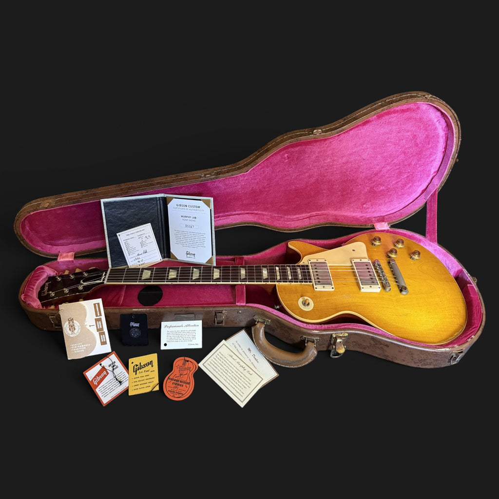 2023 Gibson Custom Shop Les Paul 1958 Standard Reisse Murphy Lab Heavy Aged Lemon Burst *Aged Case* 3,9kg