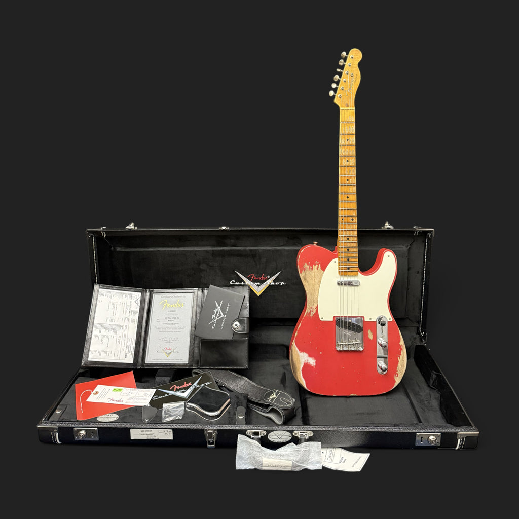 NEUWARE • Fender Custom Shop '55 Telecaster Heavy Relic • Wildwood 10 • Lightweight Ash • Josefina HW • Aged Fiesta Red • 3,06kg