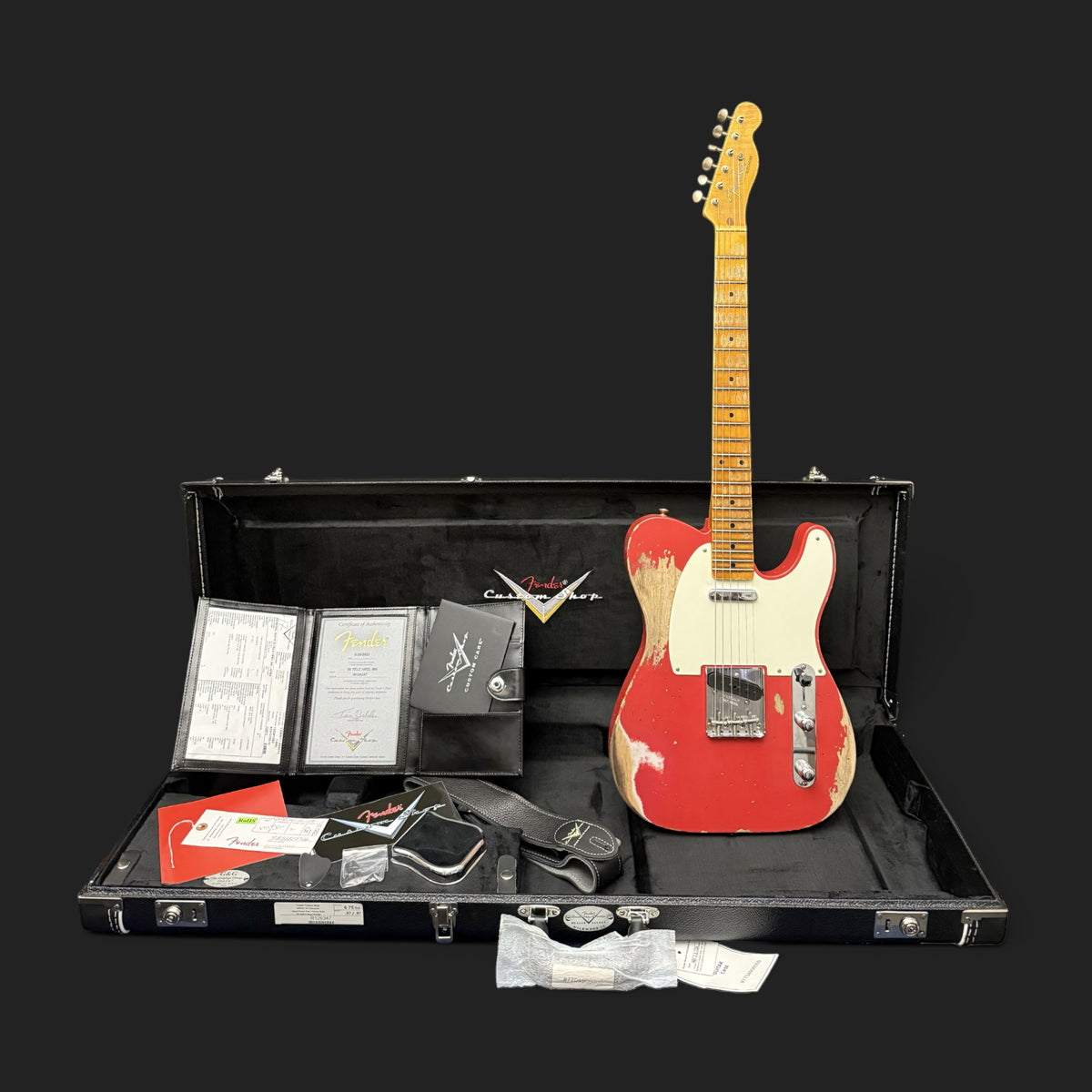 NEUWARE • Fender Custom Shop '55 Telecaster Heavy Relic • Wildwood 10 • Lightweight Ash • Josefina HW • Aged Fiesta Red • 3,06kg