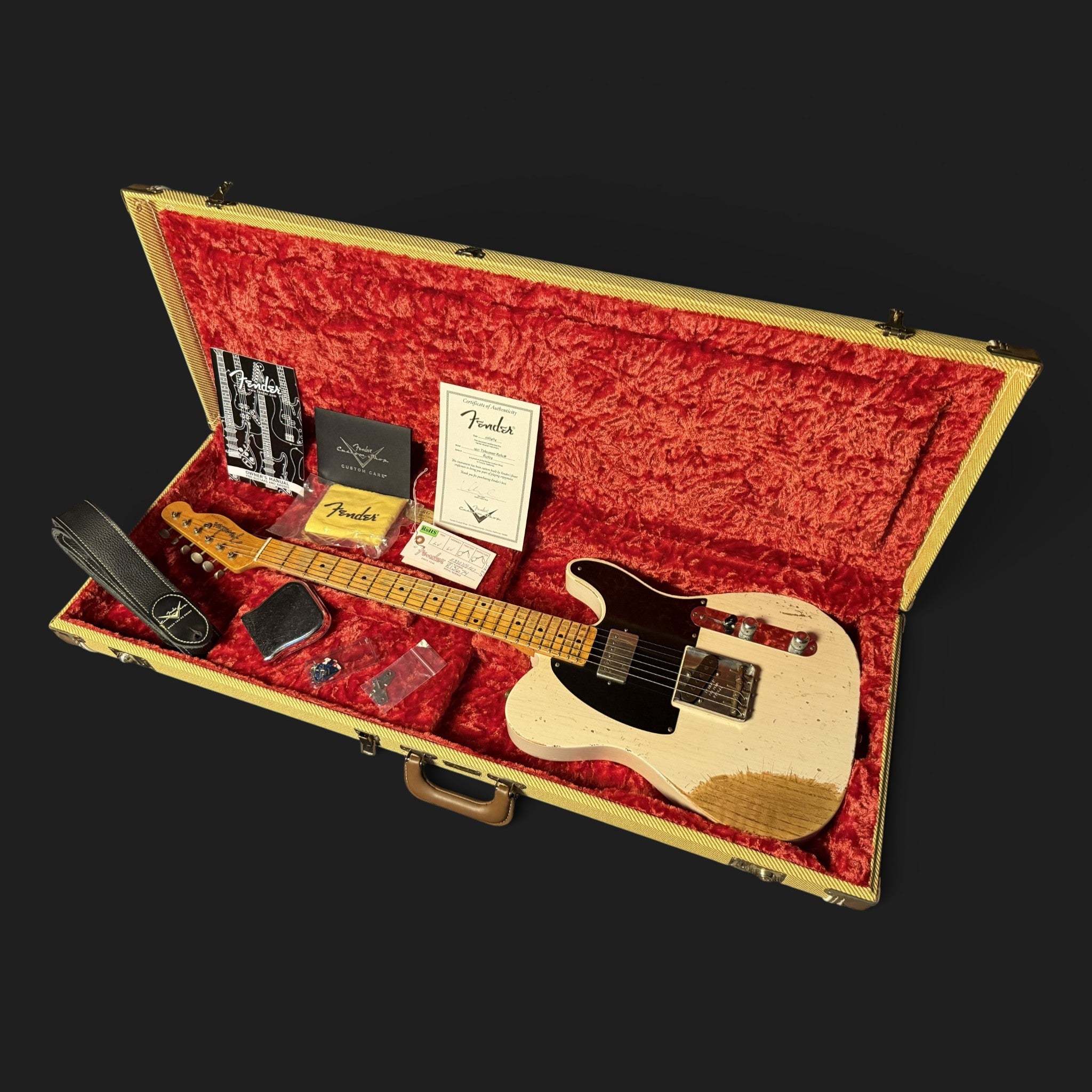 2017 Fender Custom Shop '52 Telecaster Heavy Relic White Blonde - lightweigt Ash - 3,05kg