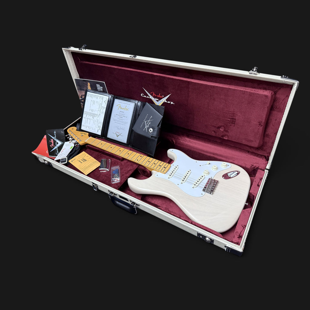 2023 Fender Custom Shop Vintage Custom ‘55 Stratocaster Hardtail NOS/CC • Time Capsule • Aged White Blonde • lightly flamed Neck • 3,3kg