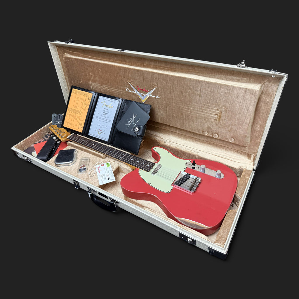 2023 Fender Custom Shop '64 Telecaster Relic • Aged Fiesta Red • Time Machine • HW Texas Special • AAA Rosewood • 3,45 kg