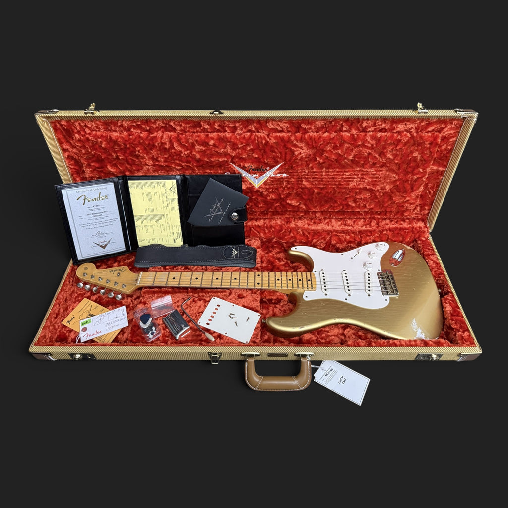 2022 Fender Custom Shop '57 Stratocaster Relic - Aged HLE Gold - HW '57 Pickups - 3,4kg