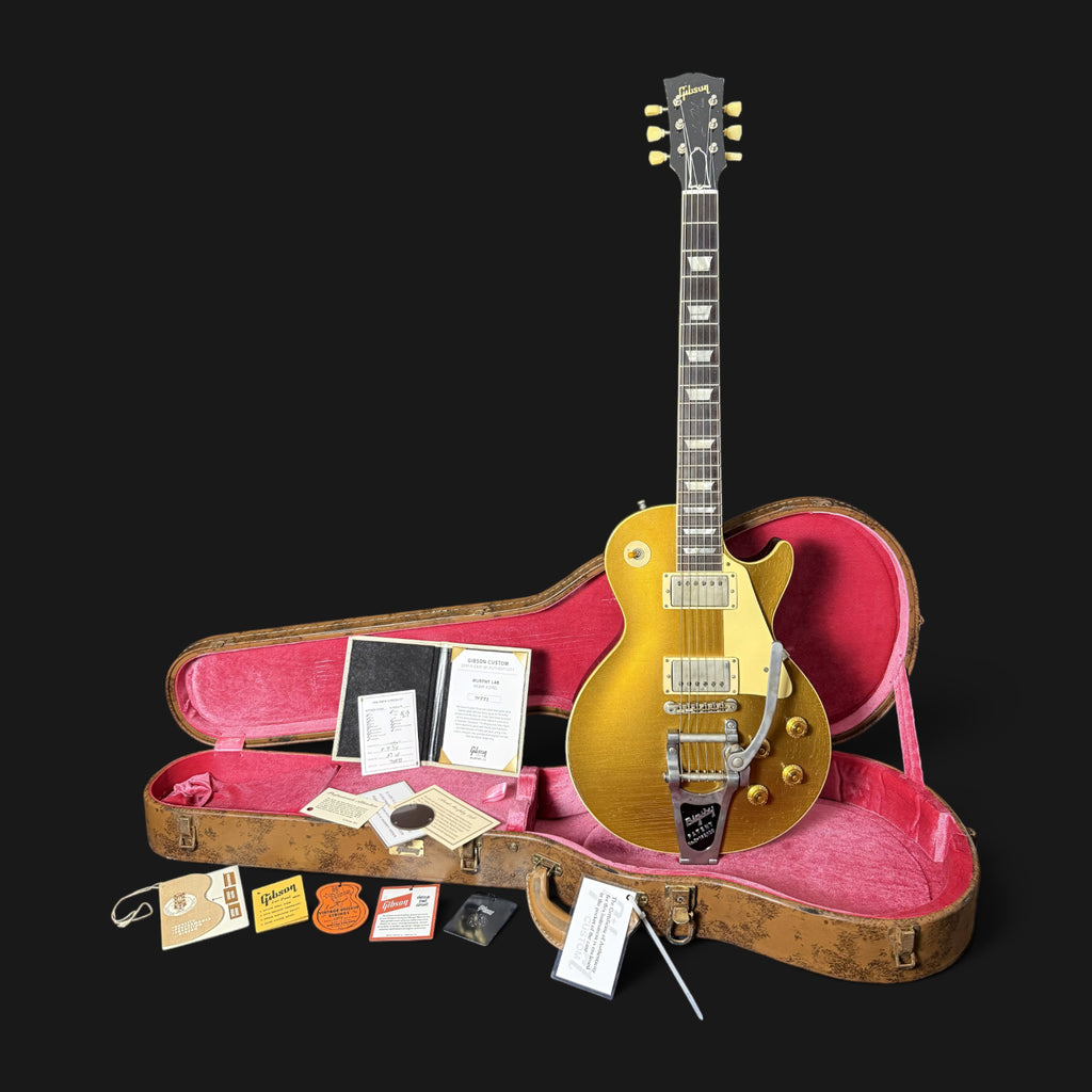 2024 Gibson Custom Shop M2M 1957 Les Paul Goldtop Darkback Reissue • Murphy Lab Heavy Aged • Double Gold • Bigsby B7 • Lower Logo • Aged Case