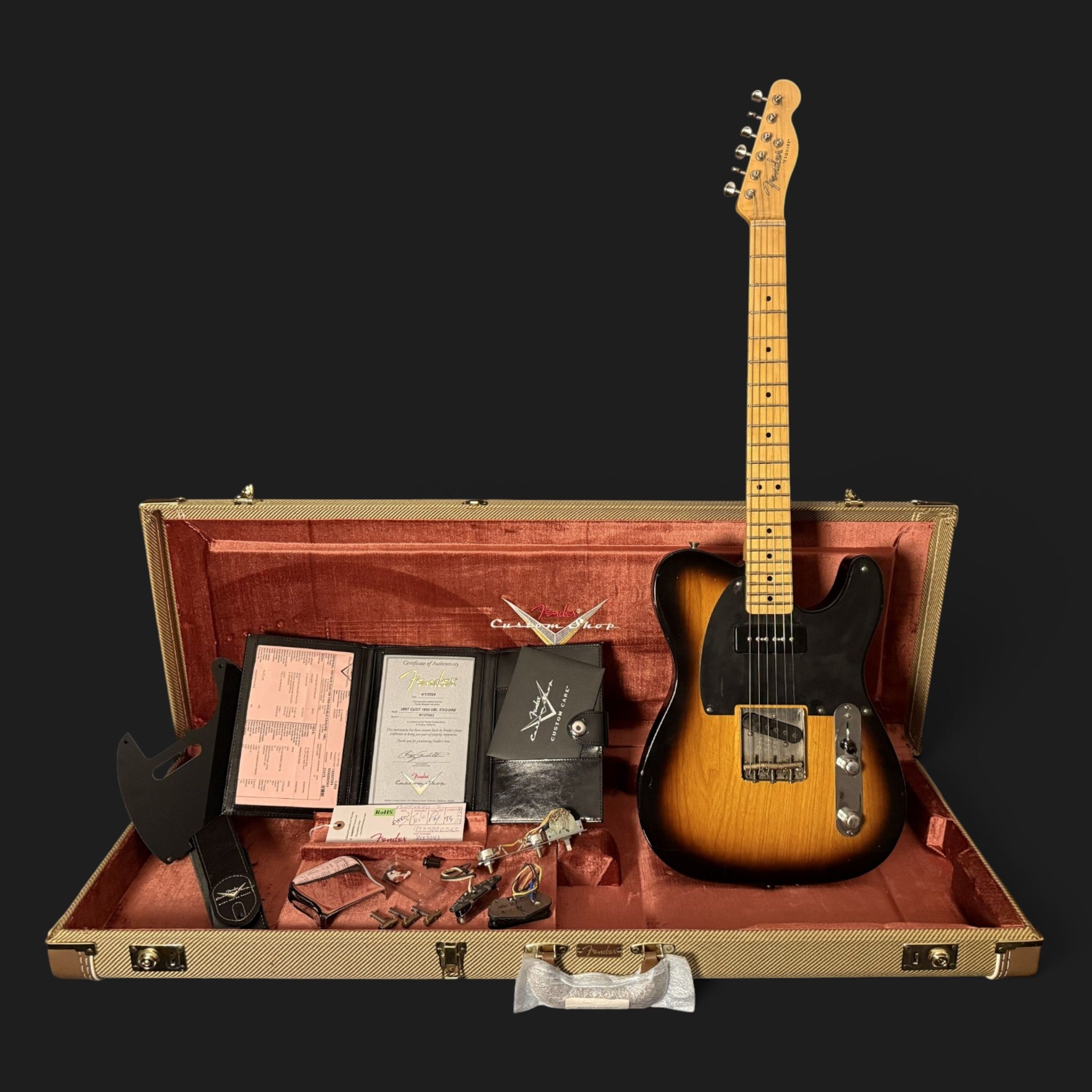2024 Fender Custom Shop Vintage Custom 1950 Double Esquire – P90 Mod - Abby Ybarra Bridge Pickup