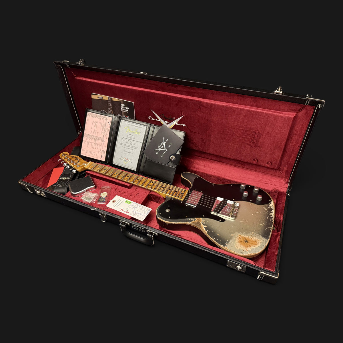 2026 Fender Custom Shop Limited Edition Telecaster Custom Super Heavy Relic • Aged Inca Silver with Aged Charcoal Frost Burst • CuNiFe Humbucker • 3,45 kg