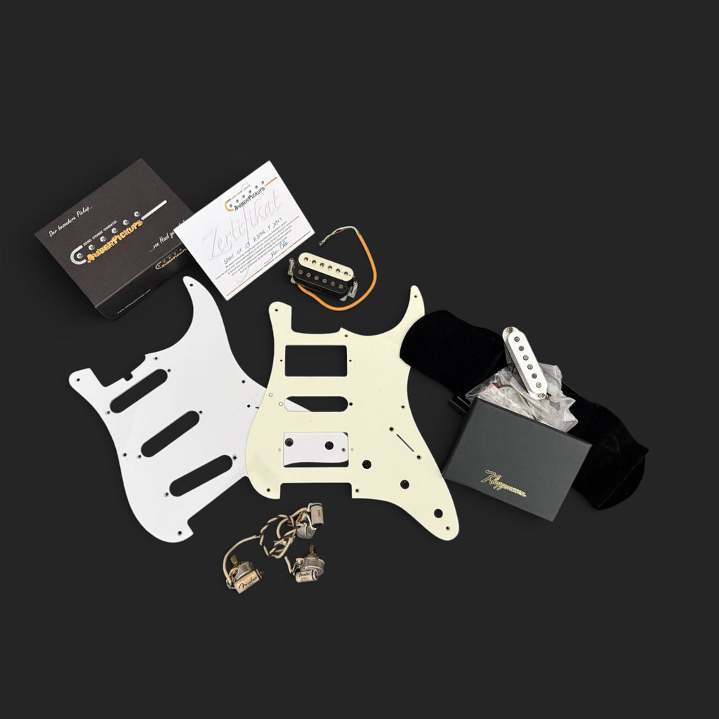 2021 Fender Custom Shop ‘58 Stratocaster Relic HSS – Faded Chocolate Sunburst -3,4kg -HSS/HSH/SSS Full Kit Kloppmann/Amber