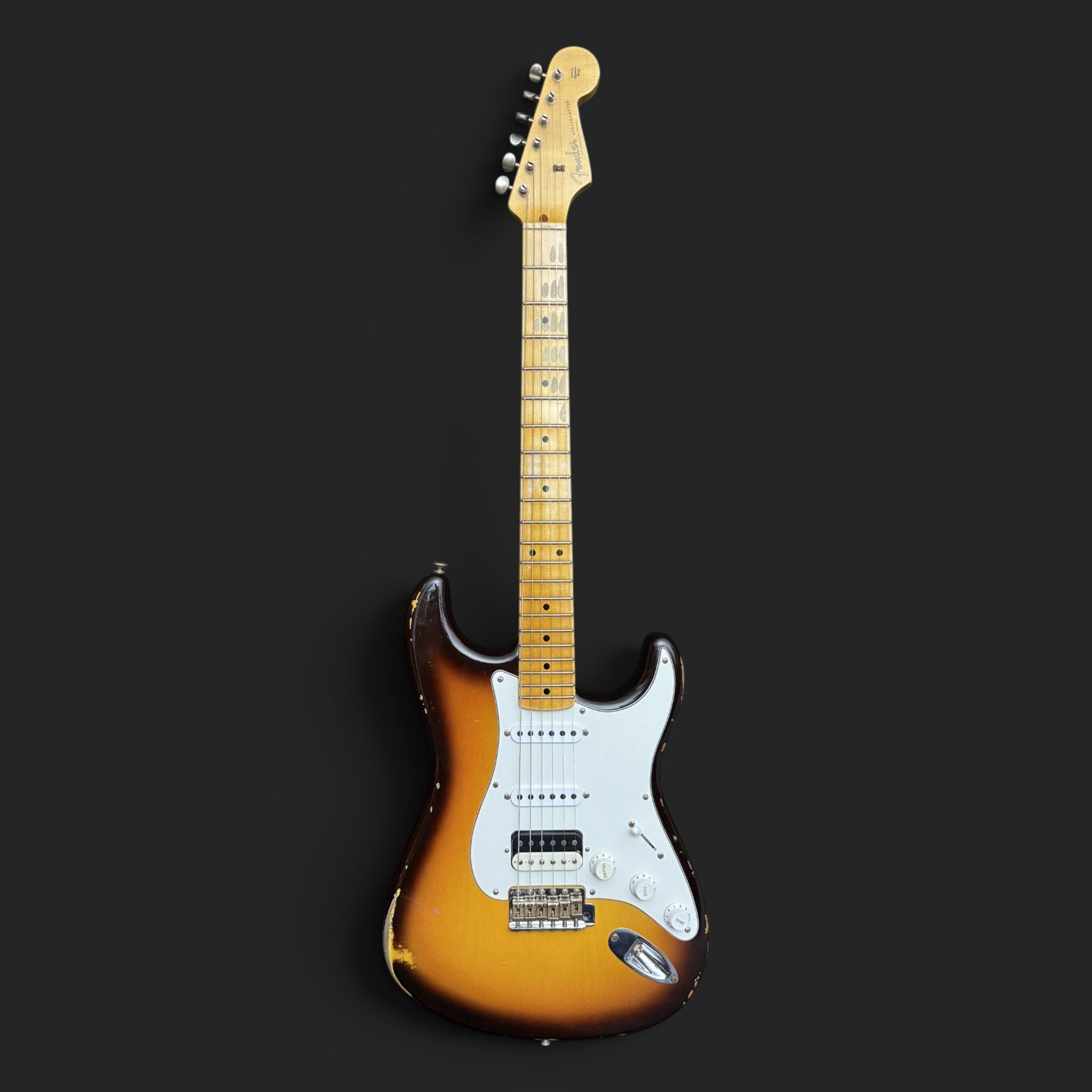 2021 Fender Custom Shop ‘58 Stratocaster Relic HSS – Faded Chocolate Sunburst -3,4kg -HSS/HSH/SSS Full Kit Kloppmann/Amber