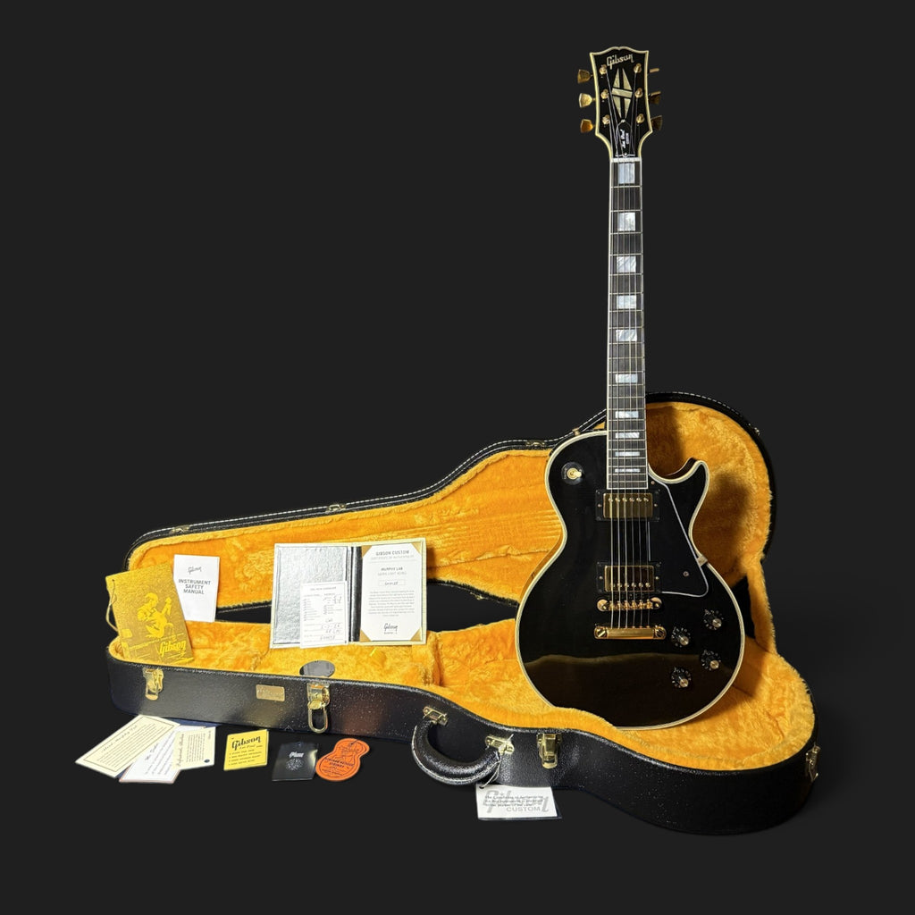 2026 Gibson Custom Shop 1968 Les Paul Custom Reissue • Ebony • Murphy Lab Ultra Light Aged • 4,17kg • Showroom