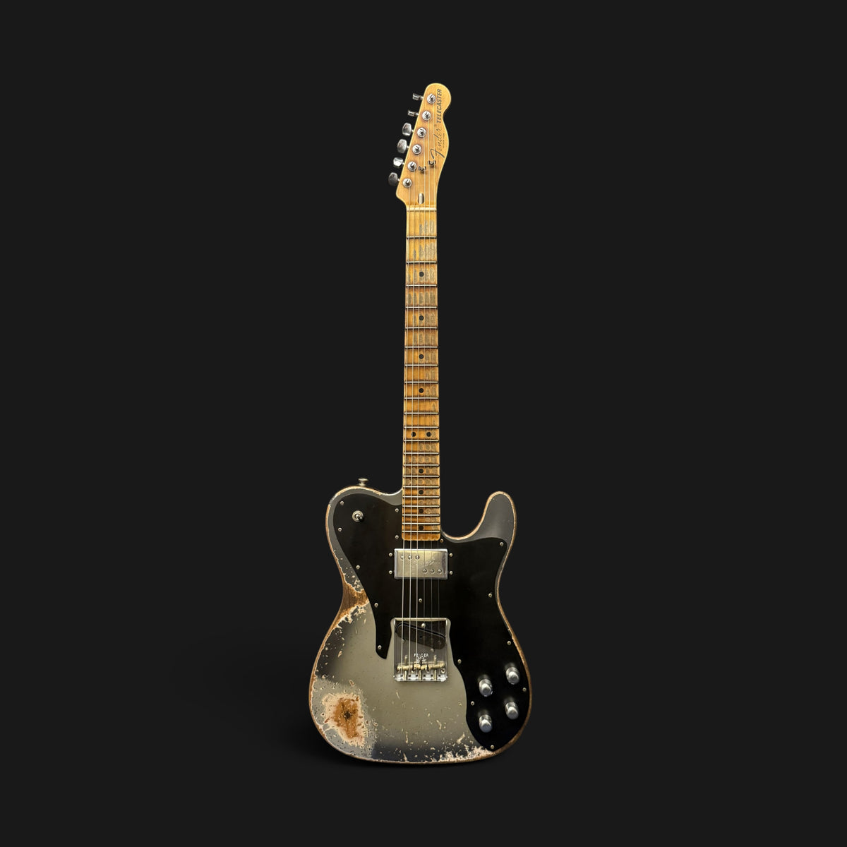 2026 Fender Custom Shop Limited Edition Telecaster Custom Super Heavy Relic • Aged Inca Silver with Aged Charcoal Frost Burst • CuNiFe Humbucker • 3,45 kg