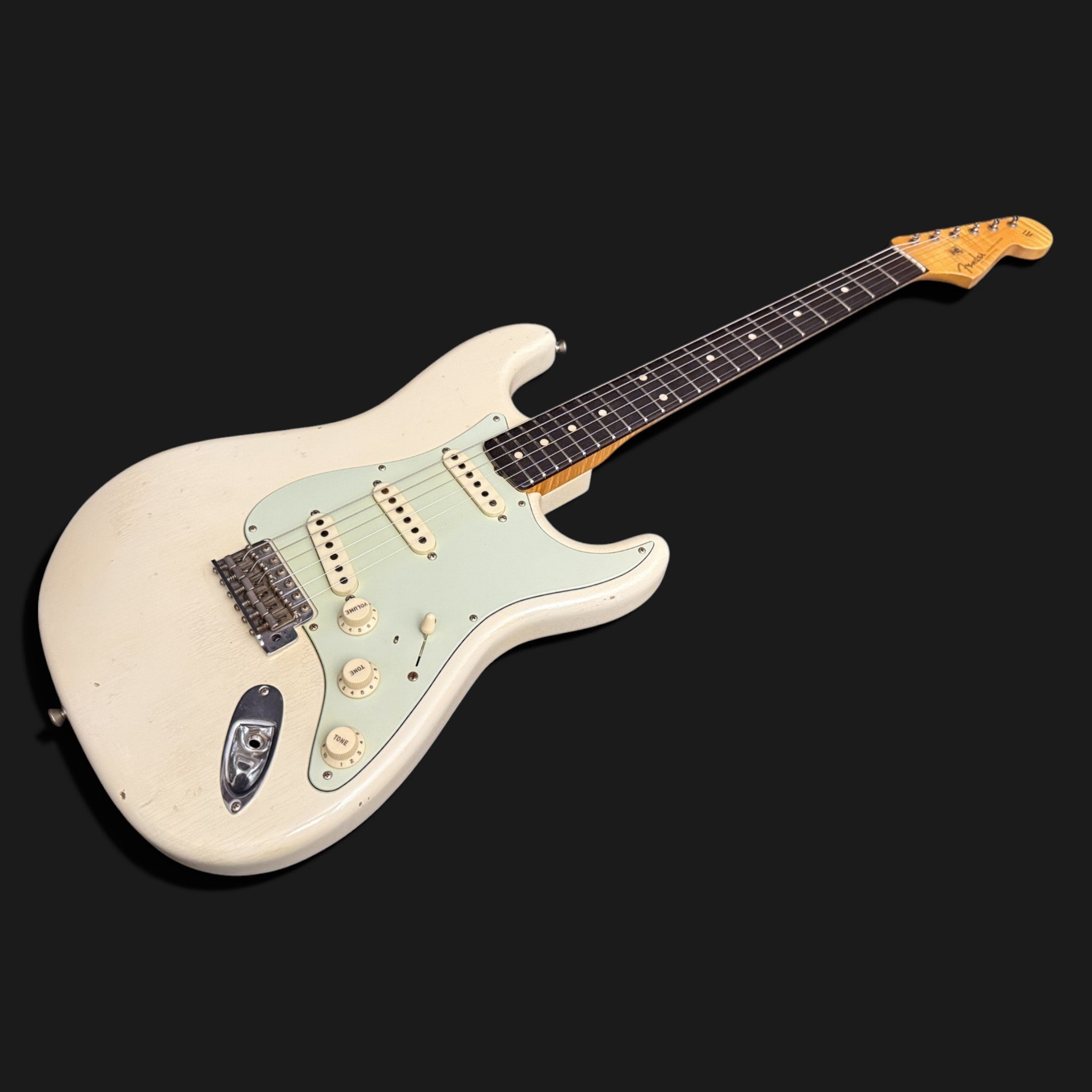 2016 Fender Custom Shop '59 Limited Stratocaster Journeyman Relic - Aged Olympic White - Poblano HW - AAA Flame Neck - 3,27kg