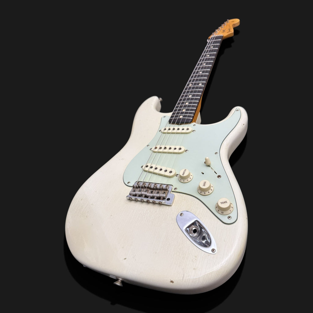 2016 Fender Custom Shop '59 Limited Stratocaster Journeyman Relic - Aged Olympic White - Poblano HW - AAA Flame Neck - 3,27kg
