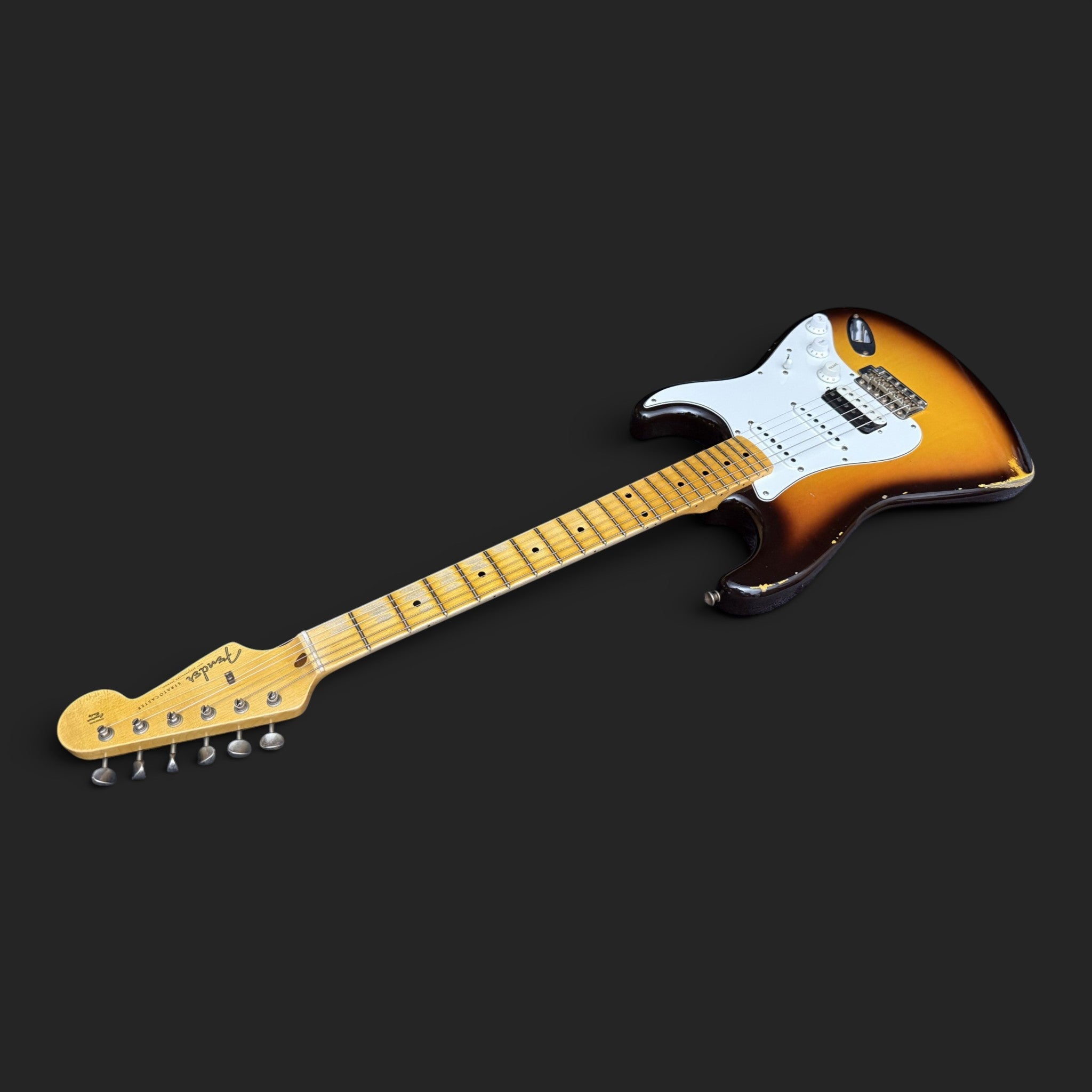 2021 Fender Custom Shop ‘58 Stratocaster Relic HSS – Faded Chocolate Sunburst -3,4kg -HSS/HSH/SSS Full Kit Kloppmann/Amber