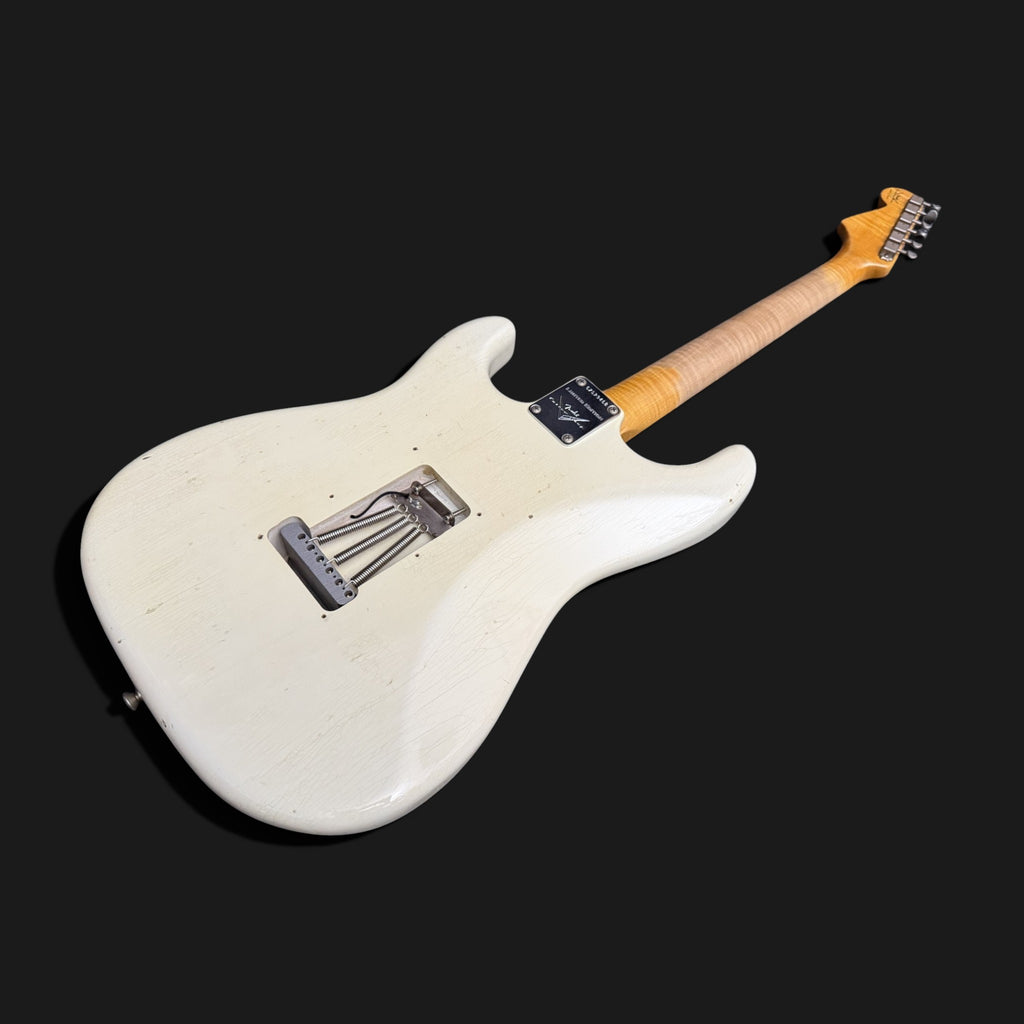 2016 Fender Custom Shop '59 Limited Stratocaster Journeyman Relic - Aged Olympic White - Poblano HW - AAA Flame Neck - 3,27kg