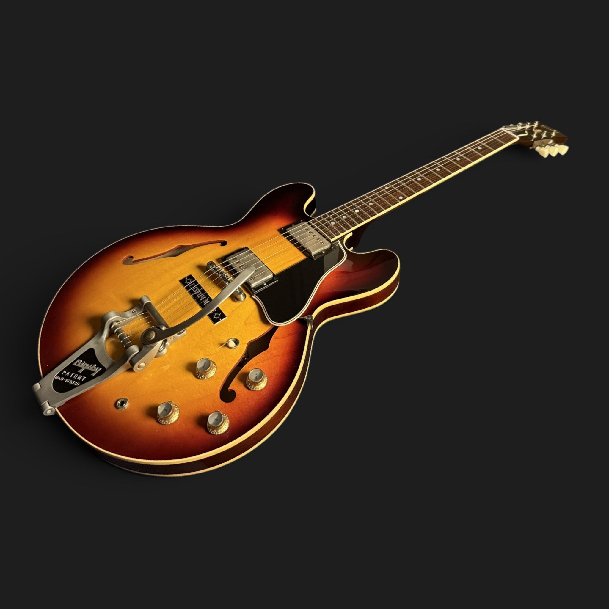 2022 Gibson Custom Shop 1961 ES-335 Reissue VOS • Factory Bigsby • Vintage Burst • Demo • 3,85 kg